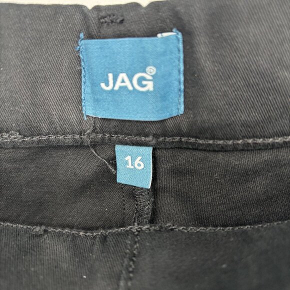 Jag Women's Maddie 10" Inseam Mid Rise Pull-On Bermuda Short Black Size 16 NWT - Picture 4 of 6